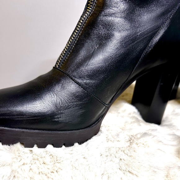 Zara Trafaluc lug sole leather boots - Picture 6 of 7